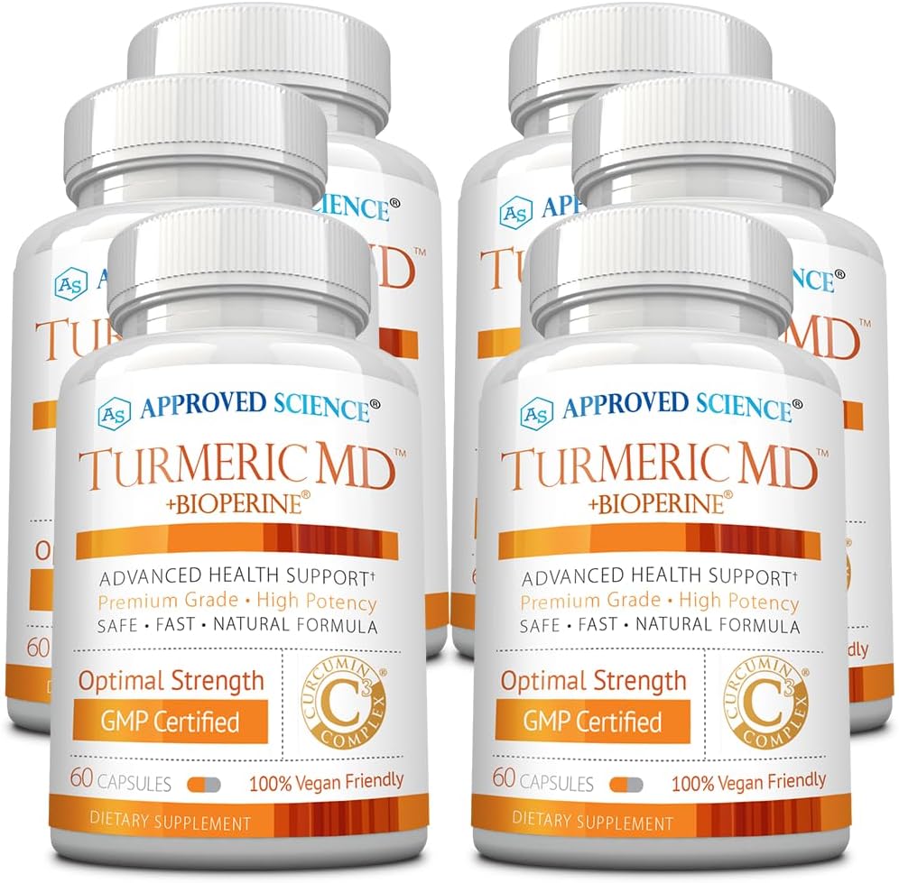 MD curcuma di scienza approvato - con BioPerine & 95% Curcuminoidi curmeri standardizzati - 360 capsule (6 mesi di alimentazione)