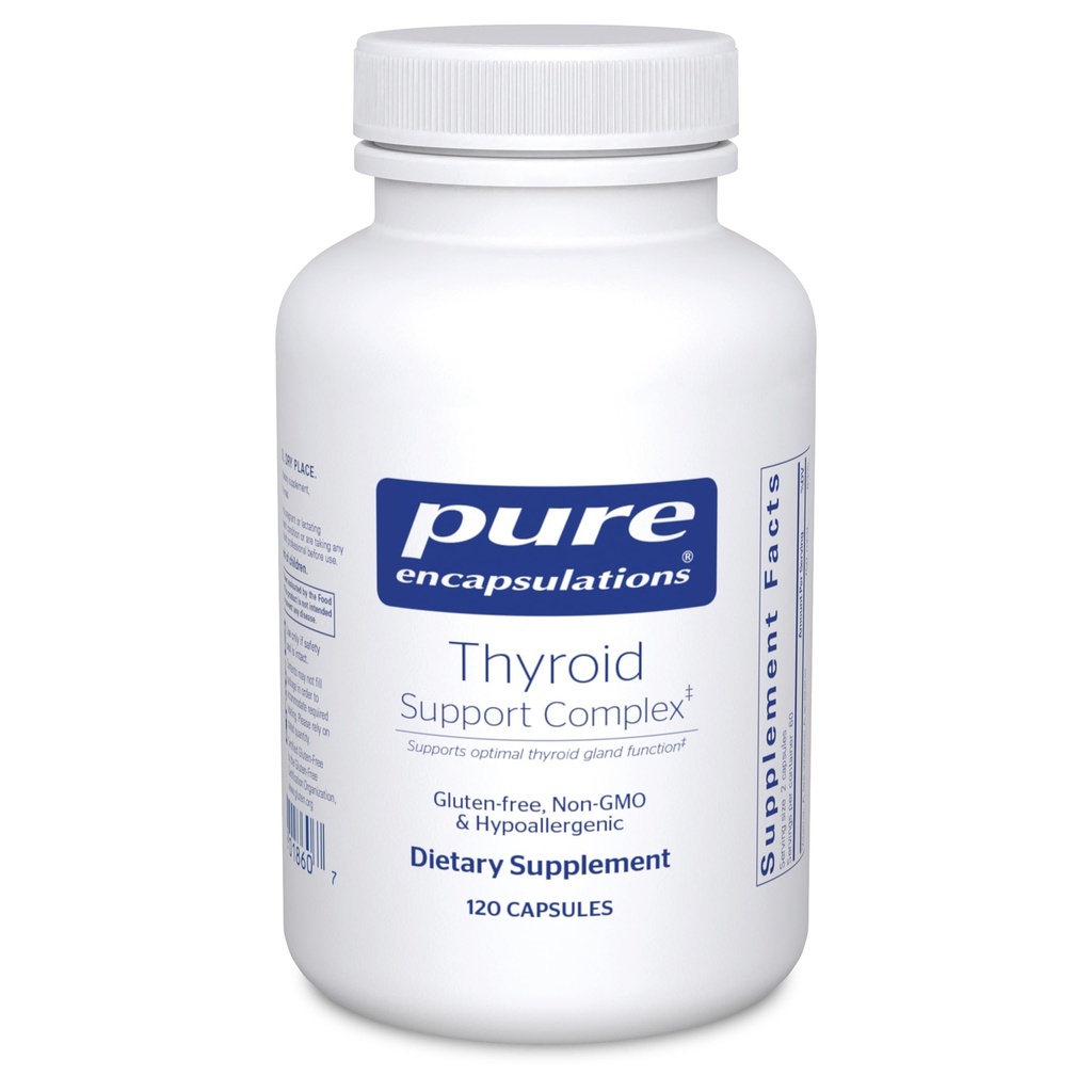 Pure Encapsulations Thyroid Support Complex - Supporta la salute della tiroide* - Infusione antiossidante - con Ashwagandha & Iodine - Non OGM & Vegetariano - 120 Capsule