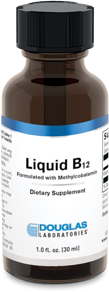 Douglas Laboratories Liquid B12 (Formulato con Methylcobalamin) | Supplemento al supporto della salute neurologica* | 1 Fl Oz