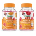 Calcio vitale con Vitamina D Bambini + Calcio Magnesio & Zinc Kids, Gummies Bundle - Grande Degustazione, Integratore di Vitamina, Senza Glutine, OGM Free, Gummy masticabile
