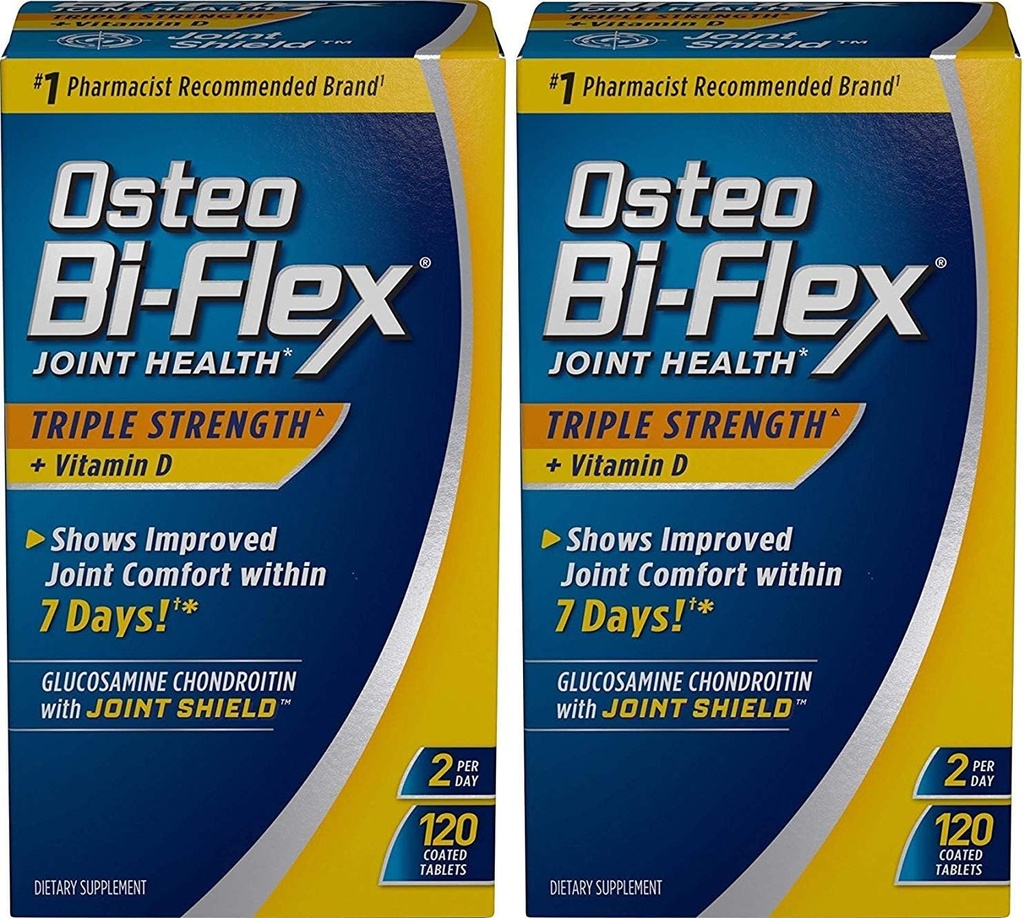 Osteo Bi-Flex Triple Strength w/ Vitamina D, 120 compresse rivestite (Pack of 2)