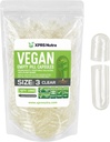XPRS Nutra Size 3 capsule vuote - 1000 conteggio capsule vegane vuote - Pillole vegetariane - DIY capsula vegetale Riempimento - capsule di verdure