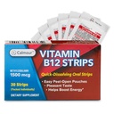 Vitamina B12 Strips 30 Pack | Strisce aromatizzate di menta facilmente dissolvibili orali | Strisce di 1500 mcg | VIT B12 Dissolvere sotto la lingua | Formula di vitamina B-12 Vitamina | Vegan Friendly & Gluten Free