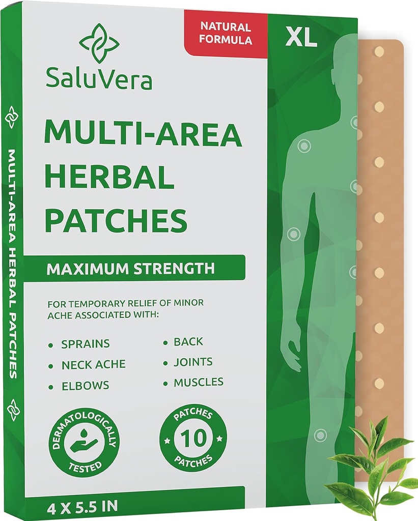 Extra Large Patch Massima Forza - Patch – Patch posteriore - Muscolo e Patch Joint Calore - 10 Hot Patches (XL)