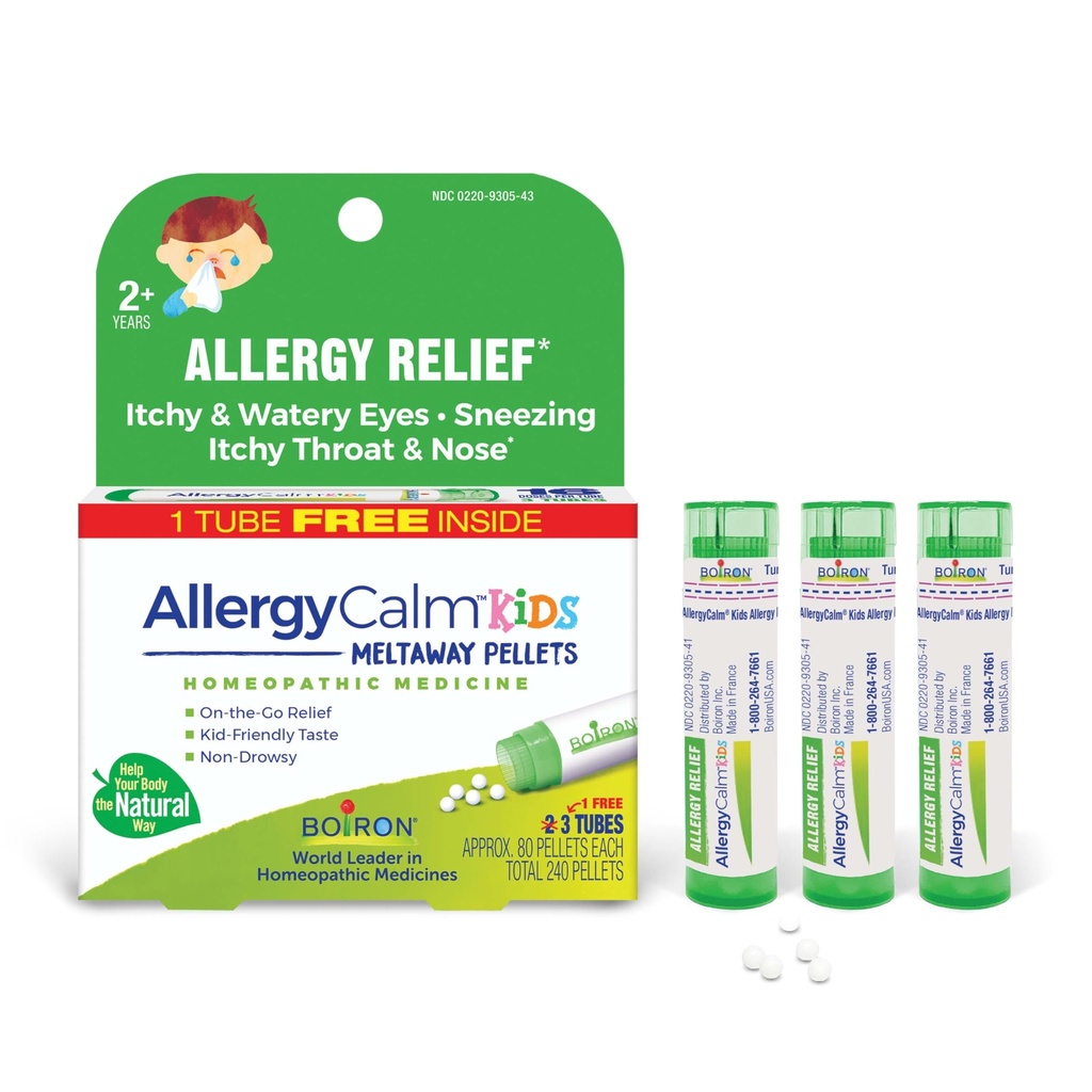 Boiron AllergyCalm Kids Medicina omeopatica per Allergy Relief 3 Tubes Box