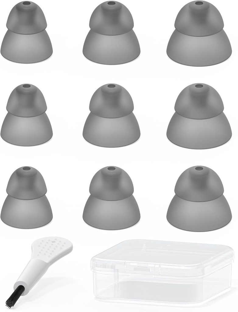 Dome per apparecchi acustici - Dome di alimentazione a doppio strato Chiuso per Risound SureFit RIC e Amplificatore acustico aperto BTE Suggerimenti per orecchie Accessori con custodia (Trial Pack 9pcs)