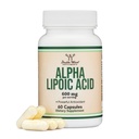 Acido alfa lipoico 600mg per porzione, 60 capsule (Third Party Tested, Non OGM, Gluten Free, Vegan Safe) Potente antiossidante per la neuropatia e la salute cardiovascolare (ALA Supplemento) di Double Wood