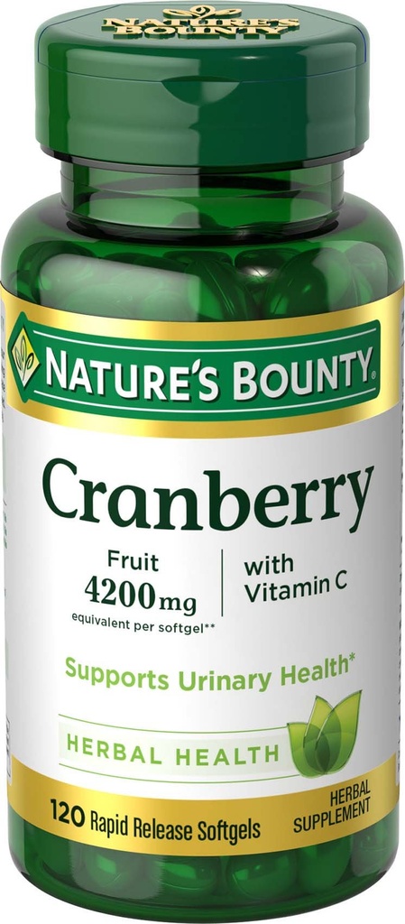 Frutta di mirtillo bounty della natura Softgels 4200mg più vitamina C, 100 conteggio