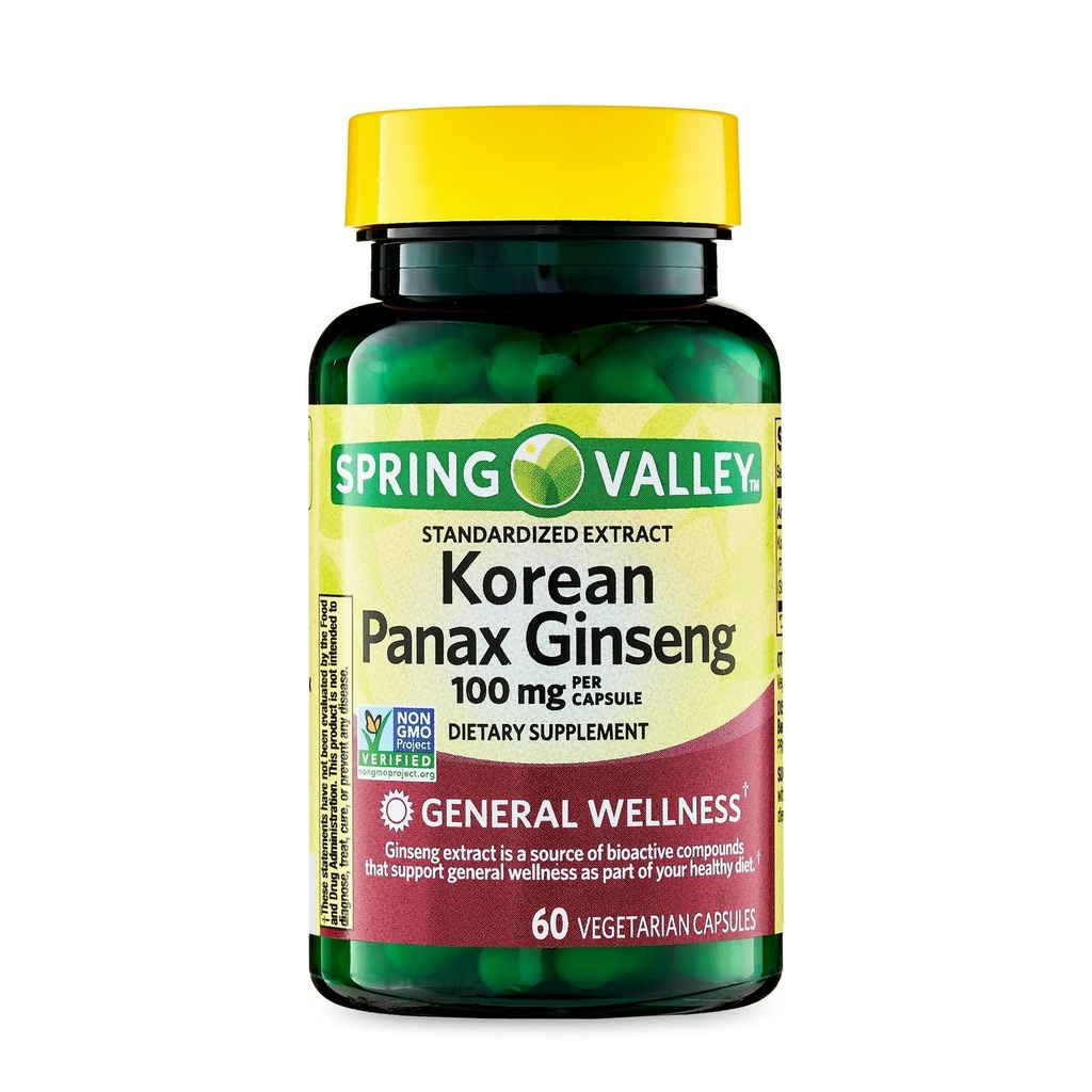 Convergenza Coreano Panax Ginseng capsule vegetariane, 100 mg, 60 conte