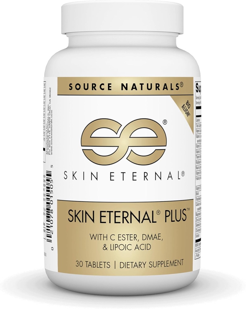 Fonte Naturals Skin Eternal Plus, con C Ester, DMAE, & Acido Lipoico - 30 compresse