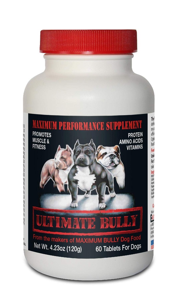 Ultimate Bully - Supplemento massimo delle prestazioni canine, 60 compresse, Made in the USA