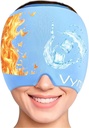 Migraine Relief Cap Miracle Headache Relief Cap360 Hot & Cool Headache Cap Soothing Odorless Gel Ice Head Wrap Cap migliorato per la tensione, lo stress e il seno (blu)