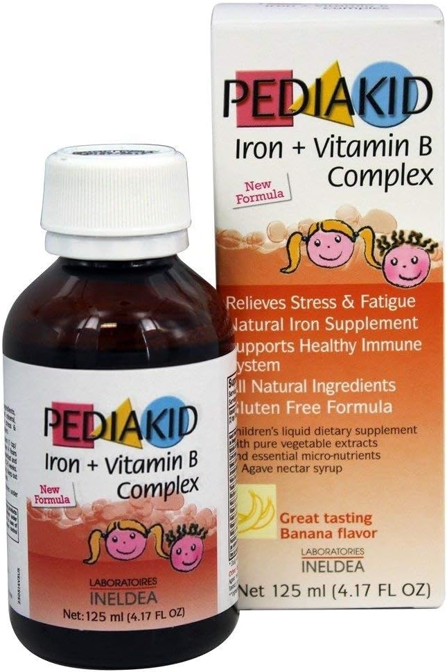 Ferro + Vitamina B Complesso Tutte le Nuove Vitamine Naturali di Formula & Supplemento Minerale per aiutare i bambini con Fatigue, Tiredness e Frail Condizioni
