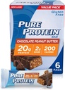 Proteine pure - High Protein Bar Chocolate Peanut Butter - Barre Proteine--20 Grammi di Proteine per Bar--Gluten Free--6-1.76-Ounce Bar