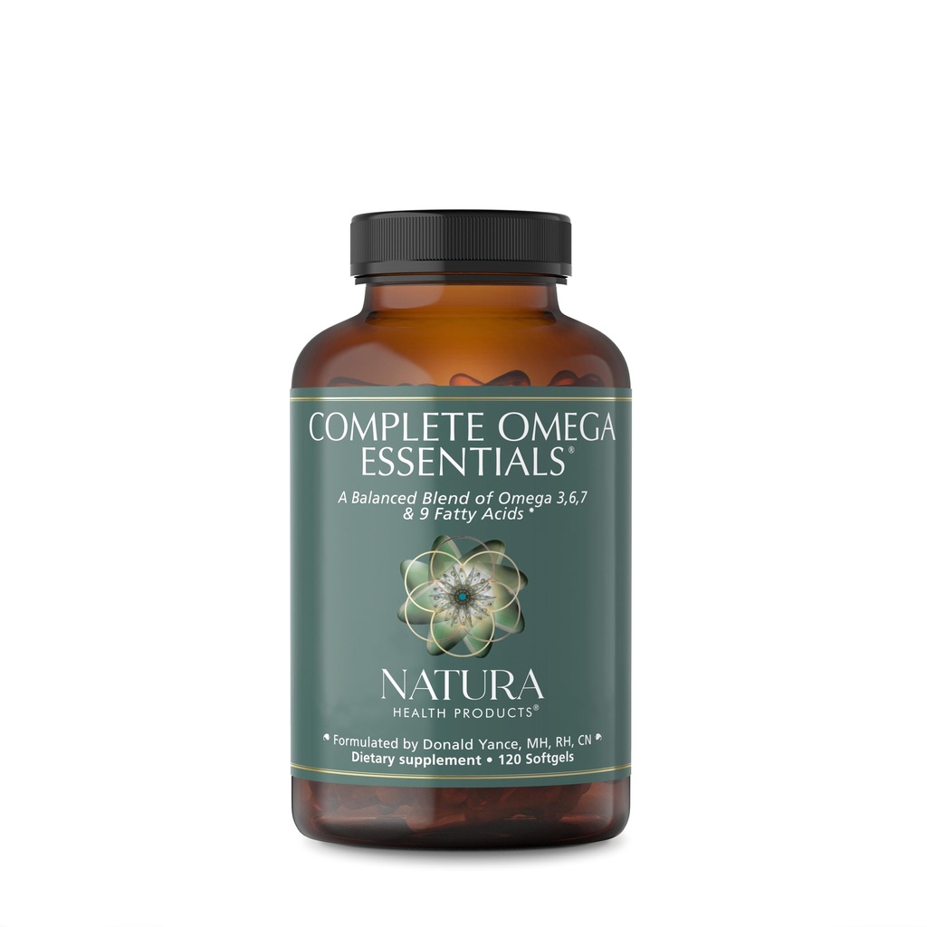 Integratore completo di prodotti naturali Omega Essentials - Miscela bilanciata di Omega 3, 6, 7, & 9 acidi grassi - Concentrato di olio di pesce, Olio di semi di borragine, Bacca di secchio di mare (120 softgels)