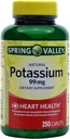 Spring Valley Potassium 99 mg da Potassium Gluconate 595 mg (250 conte)