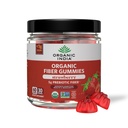 ORGANIC INDIA Fibre per Adulti - Fibra Prebiotica, Integratore alimentare, Salute Digestiva per Uomini & Donne, Vegan, Basso Zucchero, Non OGM - Fragola, 60 Gummies