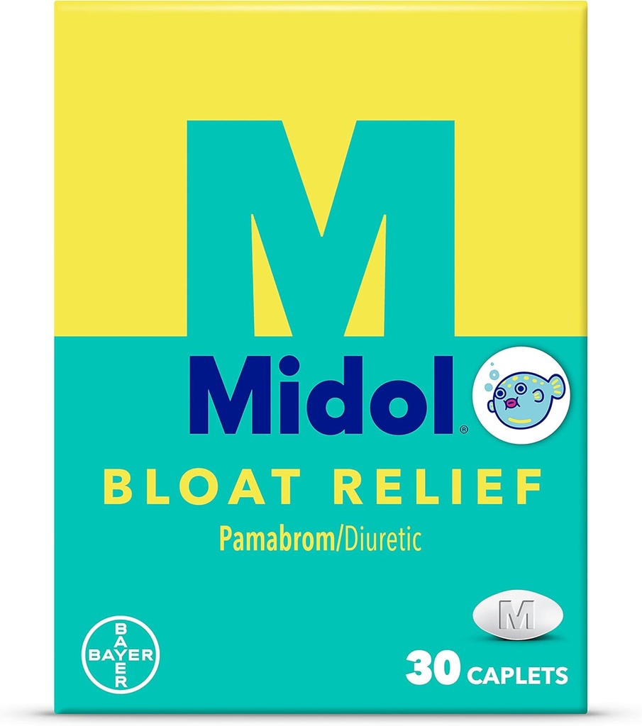 Midol Bloat Relief, Caplets con Pamabrom, 30 Conte