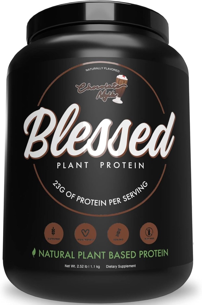 Beato Vegan Protein Powder - Polvere vegetale a base di proteine Agitare la proteina di sostituzione, 23g di Pea Protein Powder, Latticini Free, Gluten Free, Soy Free, No Sugar Aggiunto, 30 Servings (Chocolate Mylk)