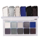 BINGBRUSH 10 colori Black Smokey Eyeshadow Pallet, Cool Toned Shimmer Glitter Eyeshadow, Natural Neutral Smokey Eyeshadow Shiny Ultimate Makeup Palette, Vibrant Make Up Pallets Kit