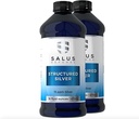 Liquido d'argento strutturato - Supplemento giornaliero di supporto Immune con tecnologia d'argento strutturata 15ppm Advanced - Tutto naturale con nessun Additivo - bottiglia di 16 once (2 Pack)