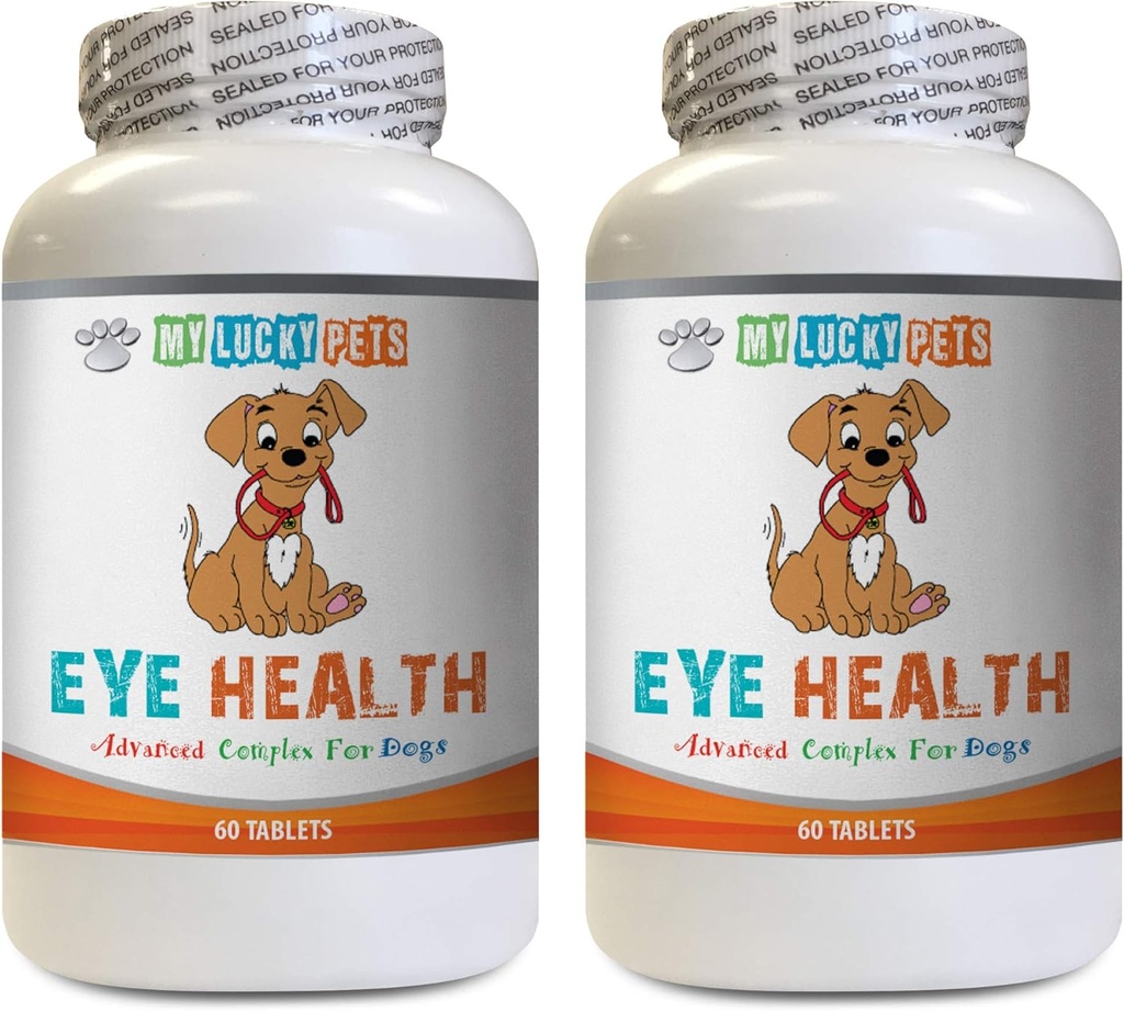Dog Eye Supplement - Dog Eye Health - Formula Avanzata - Vantaggi Vision - Supporto Immune - Cane Vitamin Heart - 2 Bottiglie (120 Treats)