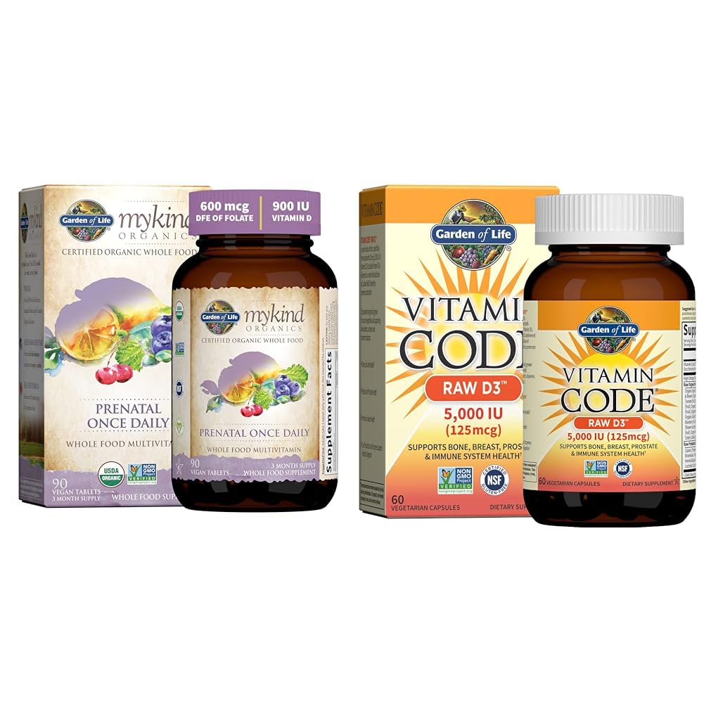 Vitamina Prenatale: Folate per lo sviluppo energetico e sano del fetale & vitamina D, Vitamina D3 Raw D3, Vitamina D 5000 IU