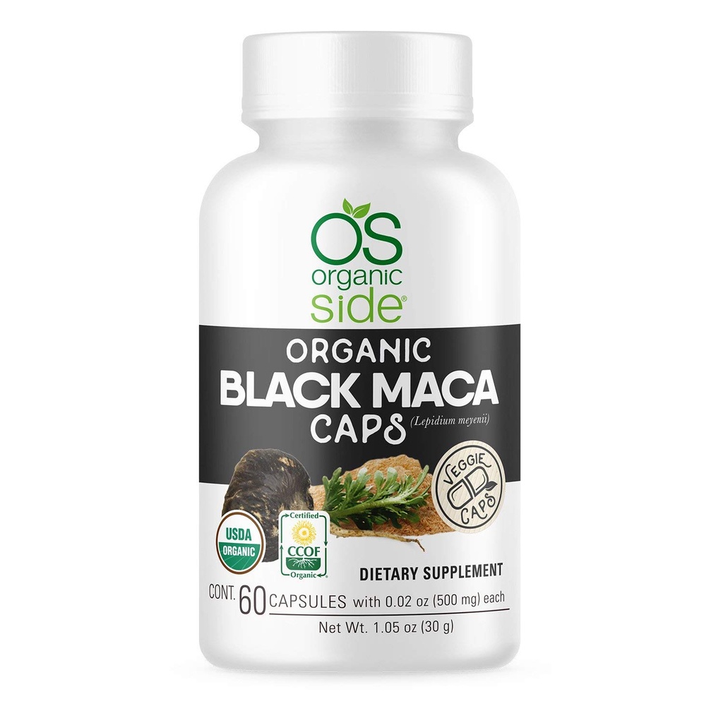 | Organic Black Maca 60 capsule | Supplemento naturale con polvere di radice di maca nera | Capsule vegetali per energia, vitalità e equilibrio ormonale
