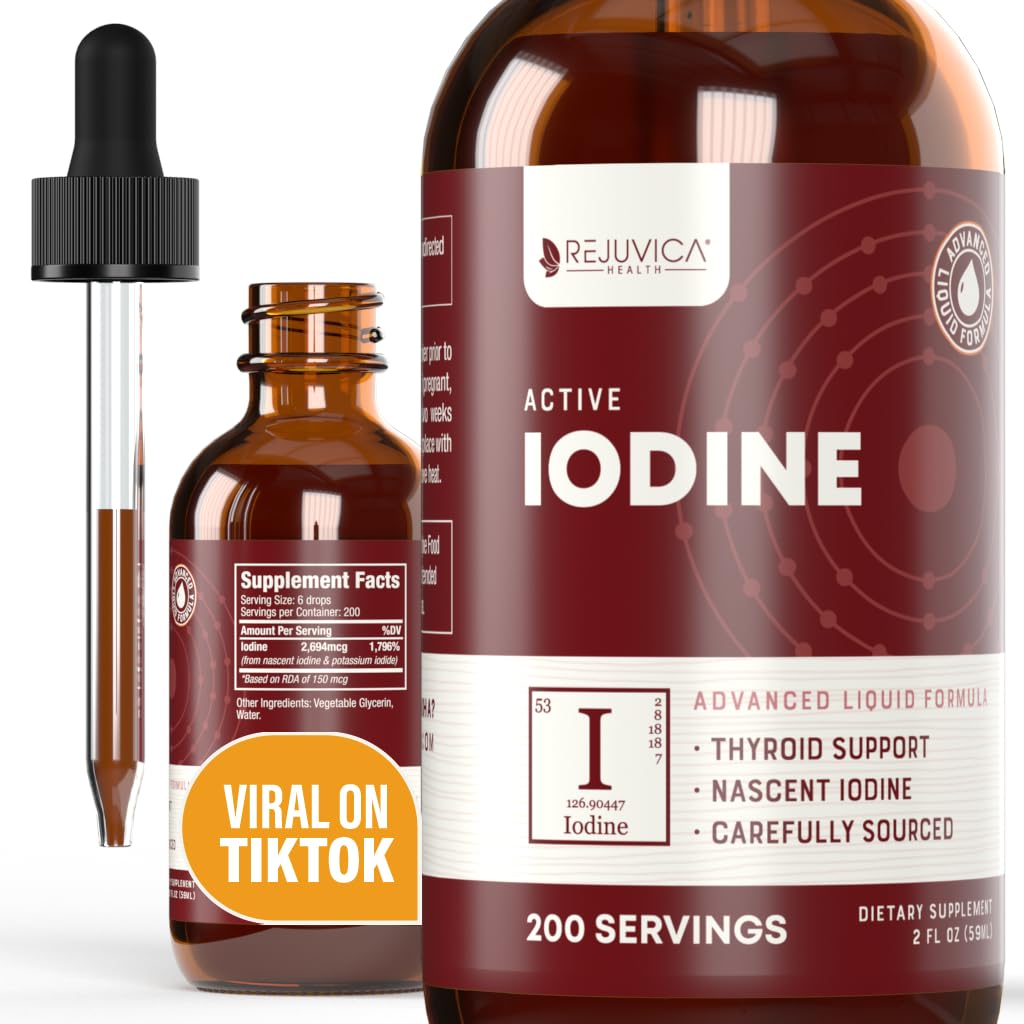 Iodio attivo - Gocce di iodio Nascente - Consegna liquida per un migliore assorbimento - Supporta energia sana, vitalità e livelli di iodio