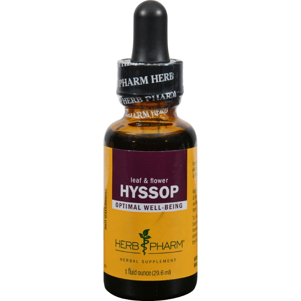 Estratto di liquido di issopo organico certificato di herb Pharm - 1 oncia