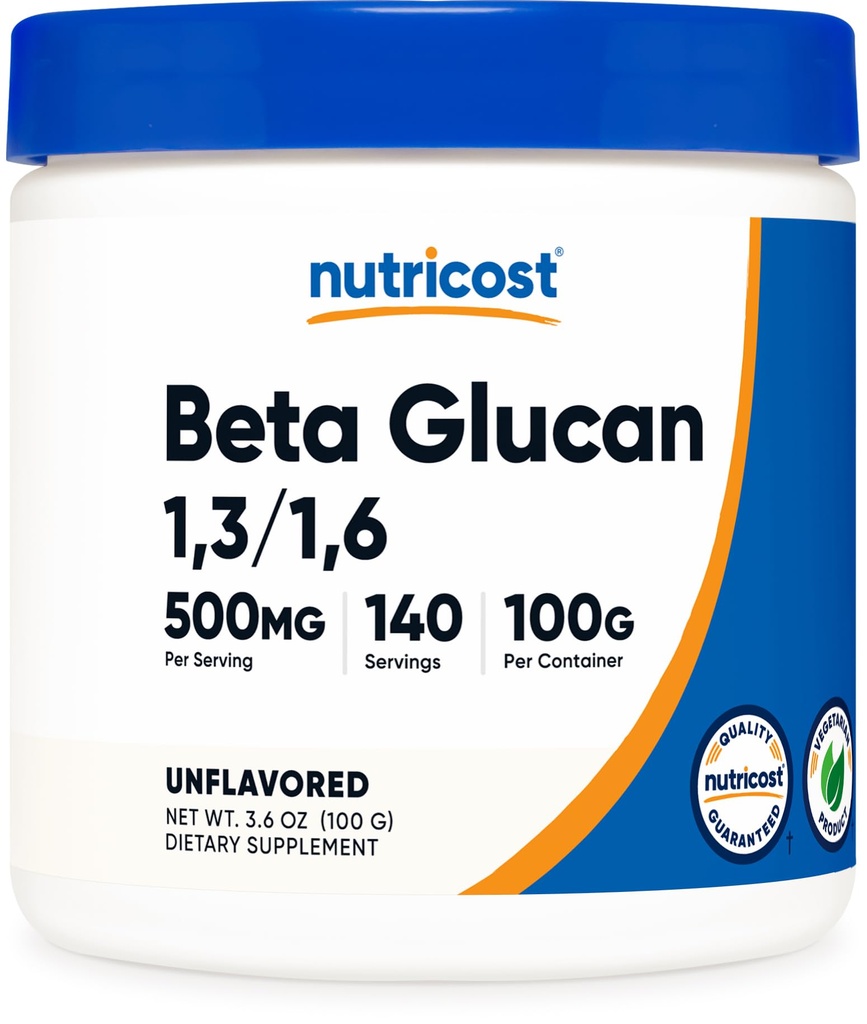 Nutricost Beta Glucan Polvere 100 Grammi - 1,3/1,6 - Non OGM