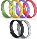 Bracciali respinti in zanzara, 6 confezioni in silicone elasticizzato con bande antisdraio DEET Free, naturali e impermeabili per bambini e adulti, protezione da viaggio all'aperto