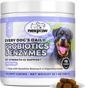 Probiotici per cani e enzimi digestivi - Diarrea di sollievo, Gas per cani, Bloating, costipazione, Stomaco disinfettante - Supporto Digestivo per animali - Probiotici per cani e cuccioli