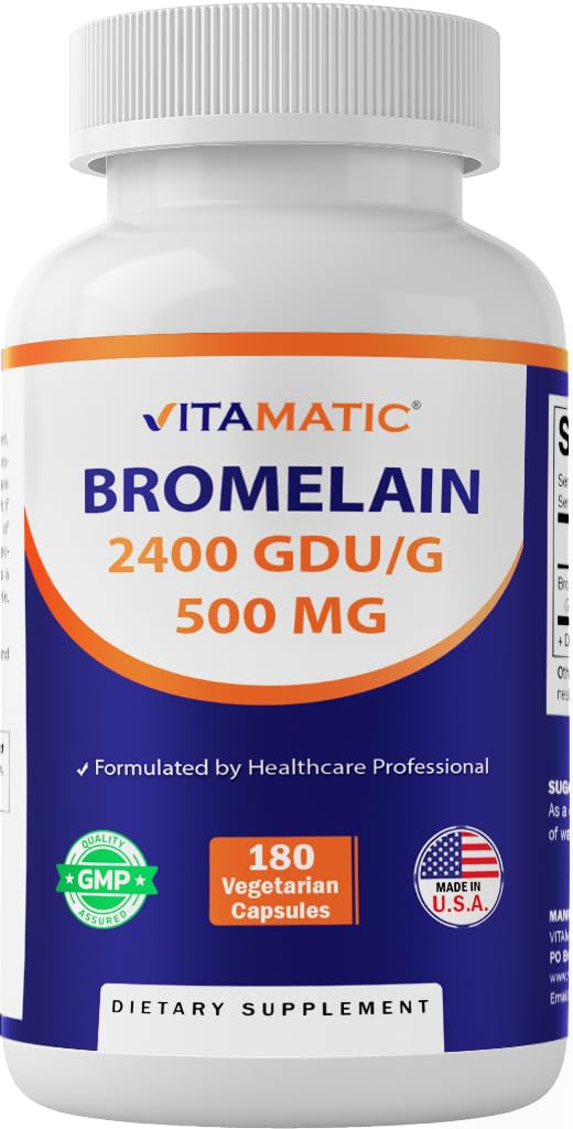 Vitamatic Bromelain Supplemento 500mg – 2400 GDU/g – 180 capsule
