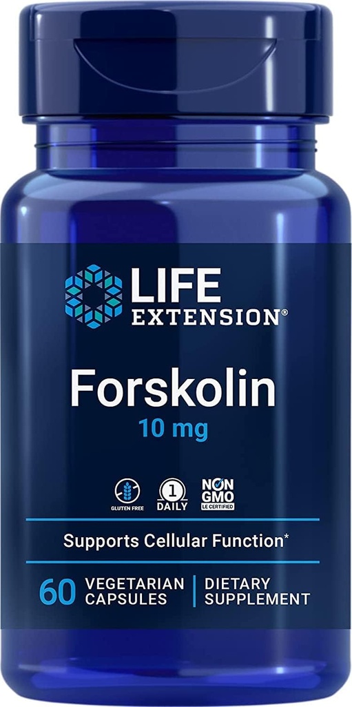 Estensione di vita Forskolin 10 mg, 60 capsule vegetariane (Pack of 2)