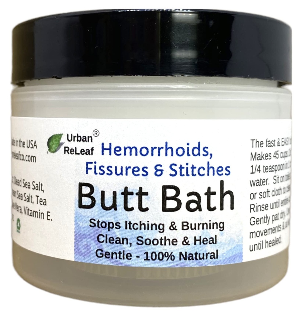 Vasca da bagno Urban ReLeaf! Emorroidi, Fissure e Stitches. Aiuta prurito & Burning. Pulisci, calma e calma. Il bagno Easy Sitz! Fast Relief! Morbido sale marino. Gentle, efficace, 100% naturale