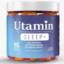 3 in 1 Organic Sleep Gummy-5 mg Melatonin, 50 mg Valerian Root, 50 mg Ashwagandha-Multi Flavor 60 Count (Pack of 1).