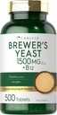Carlyle Brewers Yeast Tablets con vitamina B12 | 1500mg | 500 Count | Non OGM & Integratore Vegetariano