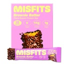 Misfits Vegan Protein Bars, Brownie Batter - Ricetta aggiornata | Plant Based, Low Sugar & Carb, High Fiber Snacks | Confezione di 15