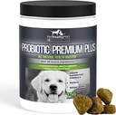 Probiotici per cani con enzimi digestivi naturali ● 4 Bill CFUs/2 Soft Chews ● Dog Diarrhea Upset Stomach Yeast Gas Bad Breath Immunity Allergies Skin Itching Hot Spots ● 150 Count