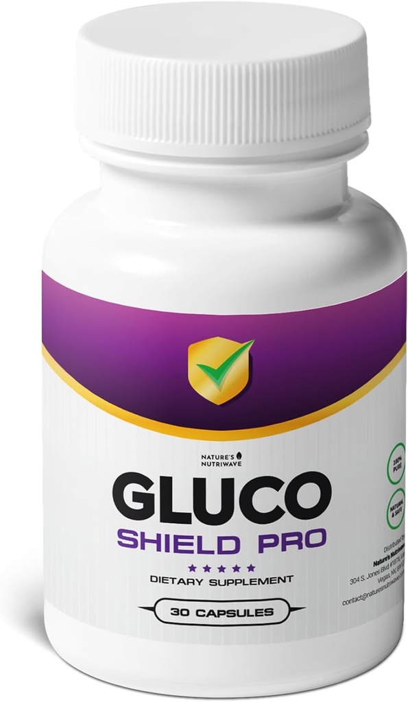 GlucoShield Pro - Integratore Naturale con Vitamine B1, B2, B6, Magnesio, Zinc & Calcium | Non-GMO, Stimolant-Free, Easy-to-Take | Made in the USA, GMP-Certified | 30 capsule, 1 mese di fornitura