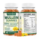Gummie di Mullein per la pulizia polmonare | Supporto Immune organico | Gummies Respiratory Health 2000mg | Mango Flavor, Non-Sticky | Sanità polmonare, Sollievo del seno | Estratto di foglie di Mullein | 1 confezione