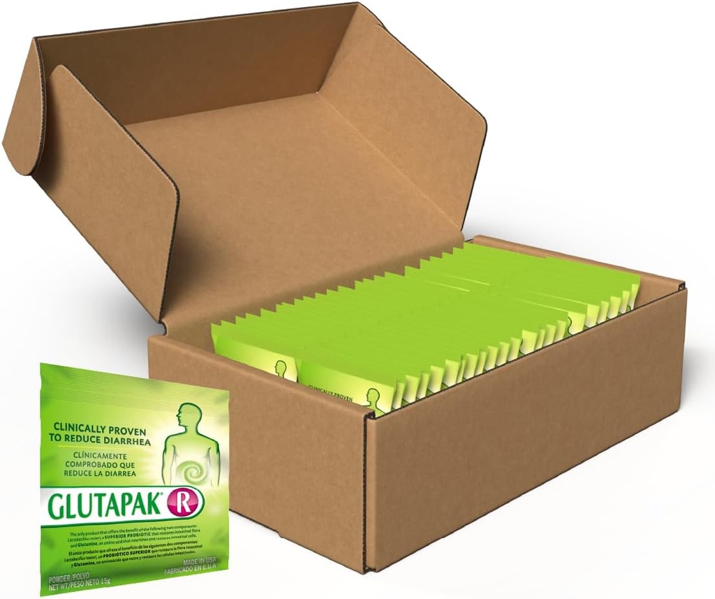 Polvere di salute digestiva con L-Glutamine & Lactobacillus reuteri – Supporta Gut Barrier, Microbiome Balance & Nutrient Absorption – 15g Sachets, 50-Pack, Gluten & Lactose Free