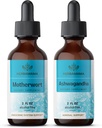 HERBAMAMAMA Kit di gocce di liquido a base di erbe - Bundle di estratto di madreperla & Ashwagandha Tincture 2 fl oz - Vegan, Non OGM, Sugar & Alcohol-Free - 2 Pack