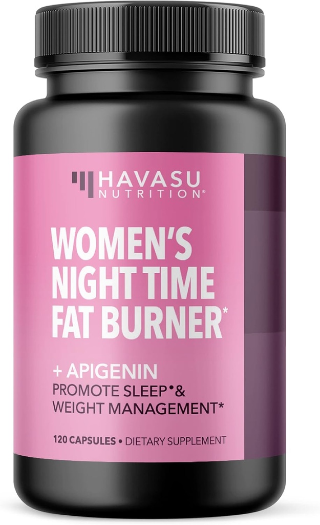 HAVASU NUTRITION Bruciatore grasso notturno delle donne + Capsule Apigenin, 120ct