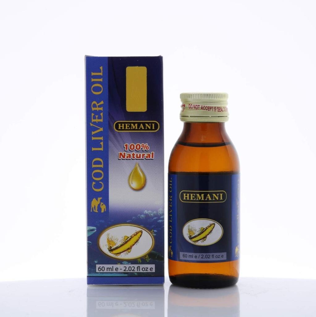 Hemani Cod Liver Oil 60mL (2 FL OZ) - Olio commestibile