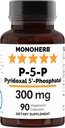 MONOHERB Pyridoxal 5-Phosphate 300 mg - 90 capsule vegetariane - P5P Vitamina attivata B6 - Altamente Biodisponibile