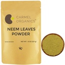 CARMEL ORGANICS Neem lascia la polvere | 8 Oz o 227 Grammi | Natural | Non OGM | Nessun Preservativi aggiunti o Additivi | Polvere Indica Azadirachta