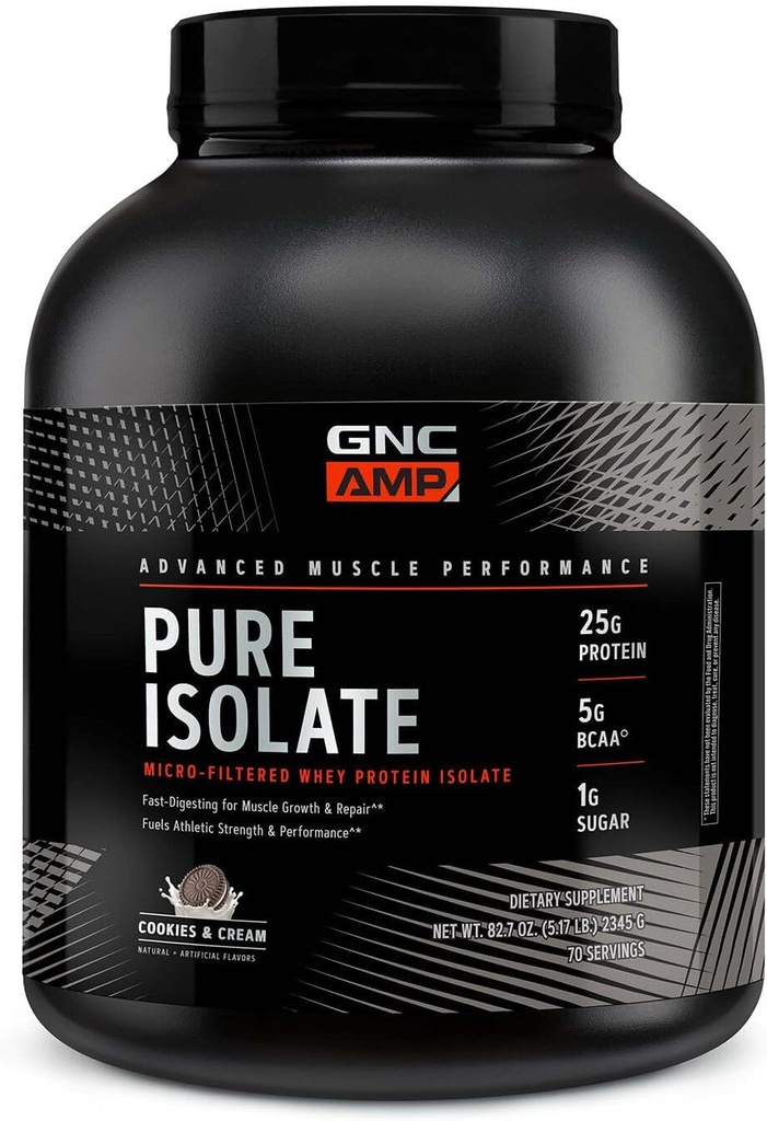 GNC AMP Pure Isolate Whey Protein - Cookies & Cream (70 Serve)