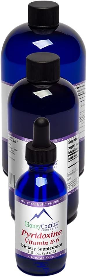 Gocce di vitamina B6 (Pyridoxine) – Gocce di vitamina B liquido per il supporto della funzione del cervello naturale, Vessilli di sangue e supporto immunitario – Supplemento di mood di vitamina liquida – Supplemento di salute senza alcool (16 Fl Oz)